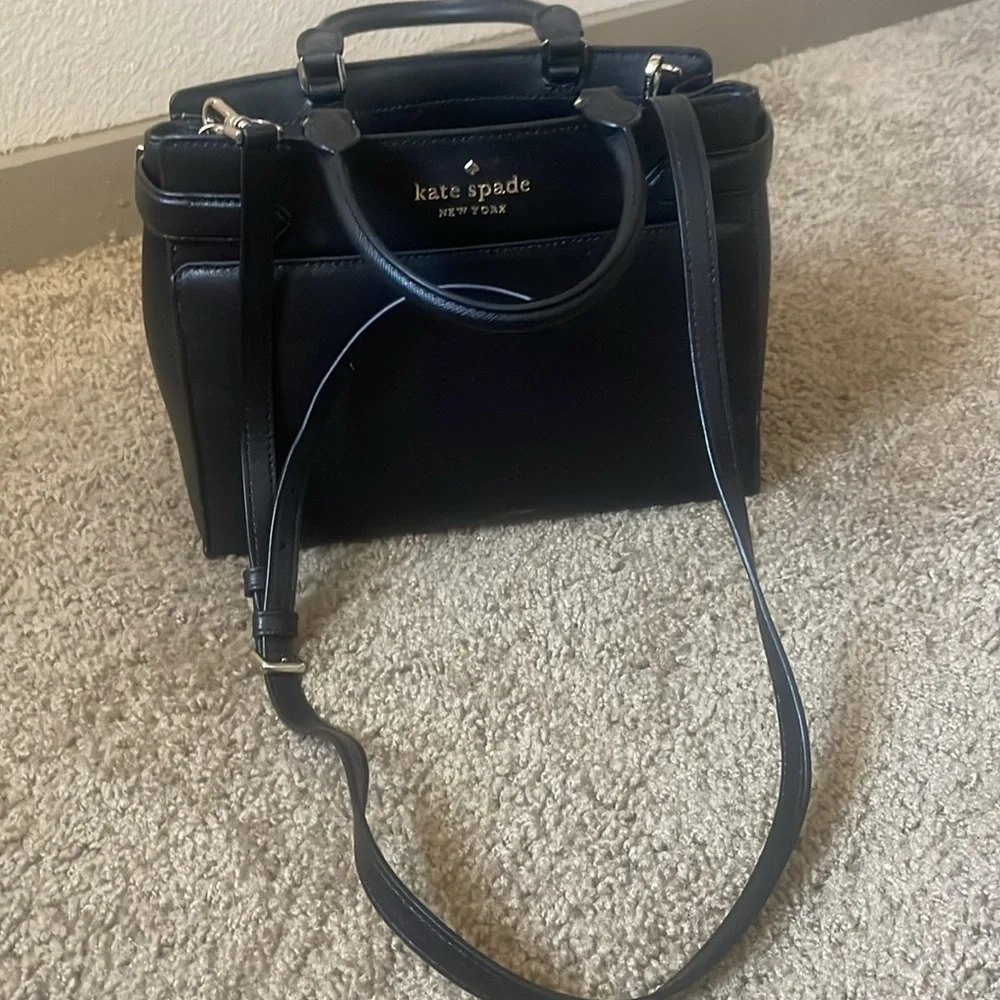 Kate Spade Black Crossbody Bag Madison Medium Satchel Bag - Picture 5 of 7